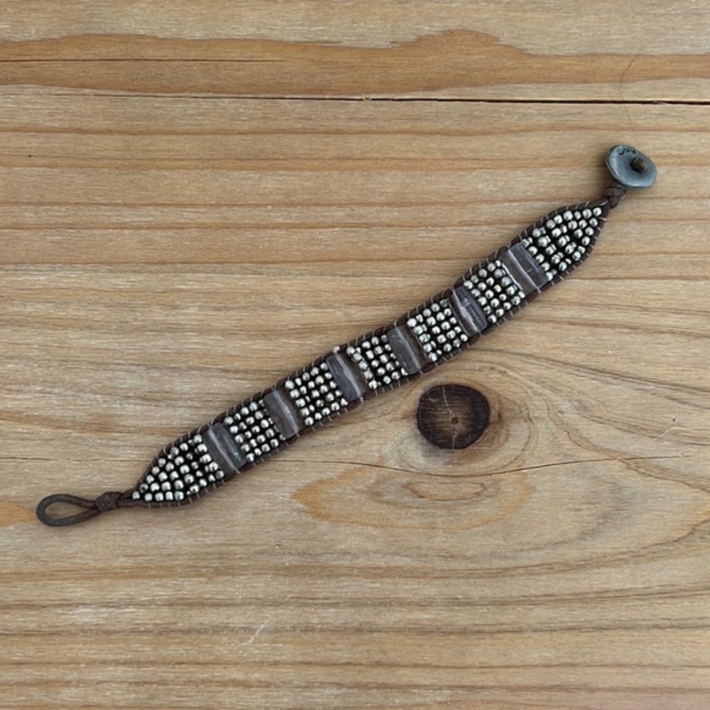 Purple beaded bracelet